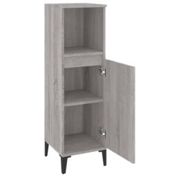 Berkfield Home Bathroom Cabinet Grey Sonoma 30x30x100 cm Engineered Wood - Size: 30 x 30 x 100 cm - thumbnail 6