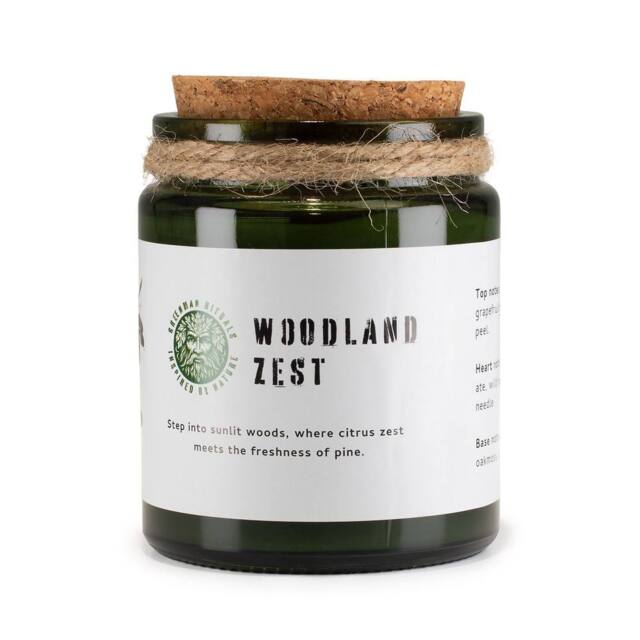 Serenityy Greenman Woodwick Soy Candle - Woodland Zest in Green - Size: 0.5m x 1m - image 1