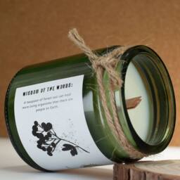 Serenityy Greenman Woodwick Soy Candle - Woodland Zest in Green - Size: 0.5m x 1m - thumbnail 3