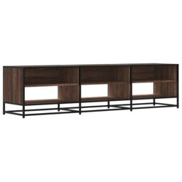 Berkfield Home TV Cabinet Brown Oak 180x40x46 cm Engineered Wood - Size: 180 x 40 x 46 cm - thumbnail 2