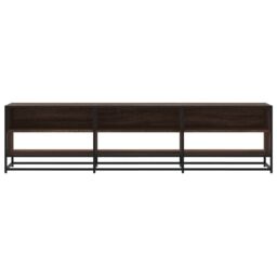 Berkfield Home TV Cabinet Brown Oak 180x40x46 cm Engineered Wood - Size: 180 x 40 x 46 cm - thumbnail 4