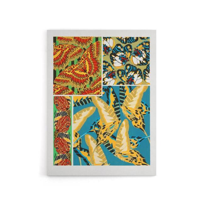 "Artery8 Vintage Butterflies Bright Pattern Canvas Wall Art Print Seguy - Size: W18"" x H24""" - image 1