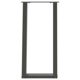 Berkfield Home Modern Console Table Legs U-Shaped 2 pcs Anthracite 28x(72-73) cm in Charcoal - thumbnail 5
