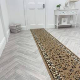 runrug Hallway Carpet Runner Rug - Soft & Comfy, 9mm - 'Traditional' in Tan - Size: 60 cm x 150 cm - thumbnail 5
