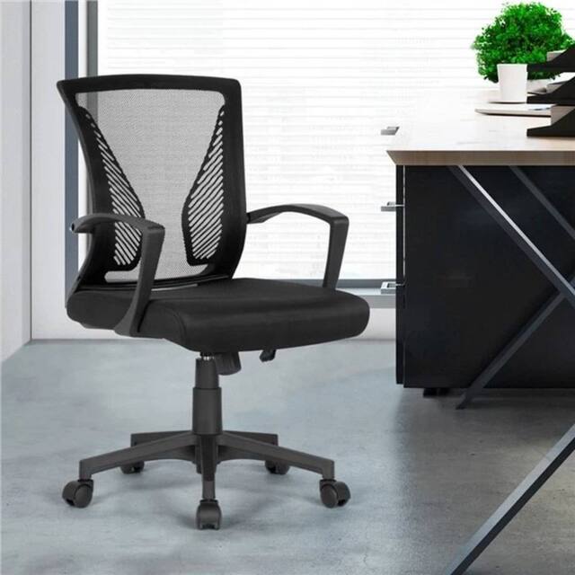 KORVIXA Mesh Office Chair Adjustable Swivel Computer Desk Chair in Black - Size: 0.6m2 - image 1