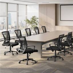 KORVIXA Mesh Office Chair Adjustable Swivel Computer Desk Chair in Black - Size: 0.6m2 - thumbnail 4