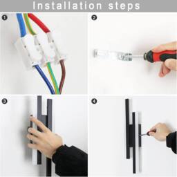 Goeco LED Wall Light 16 W Black for Living Room Corridor Stairs 3000 K 40 cm - thumbnail 7