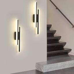 Goeco LED Wall Light 16 W Black for Living Room Corridor Stairs 3000 K 40 cm - thumbnail 3