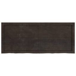 Berkfield Home Table Top Dark Grey 120x50x(2-6) cm Treated Solid Wood Oak - thumbnail 3