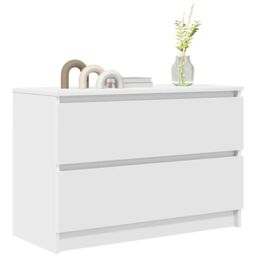 Berkfield Home TV Cabinet White 80x35x54 cm Engineered Wood - Size: 80 x 35 x 54 cm - thumbnail 4