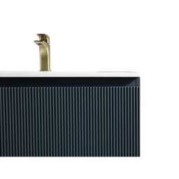 Bathroom Kingdom Flauto Midnight Wall Hung Basin Drawer Vanity 800mm in Navy - thumbnail 4