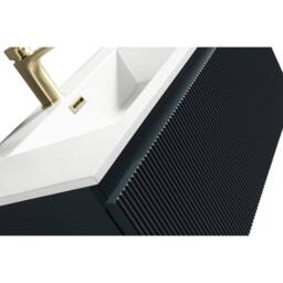 Bathroom Kingdom Flauto Midnight Wall Hung Basin Drawer Vanity 800mm in Navy - thumbnail 3