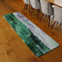 Benjamin Tate Design Classic Green Countryside Runner Rug in Natural - Size: 67 cm x 230 cm - thumbnail 2