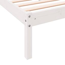 Berkfield Home Decorative Extra Long Bed Frame without Mattress White 140x220 cm - thumbnail 7