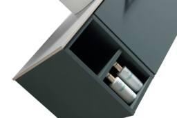 Bathroom Kingdom Piatta Smoked Sage Wall Hung Basin Vanity 800mm in Teal - thumbnail 3