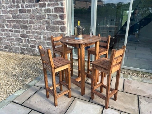 Charles Taylor Trading Deluxe Alfresco Bar Set Four Seater in Brown - image 1