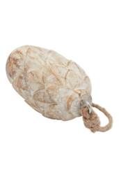 KDMD Antique White Wash Pine Cone Bauble - Rustic Holiday Ornament in Brown - thumbnail 2