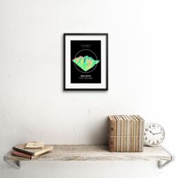 "Artery8 Wall Art Print Ben Nevis Mountain Topography Highland Scotland Framed Art in Black - Size: W7"" x H9""" - thumbnail 2