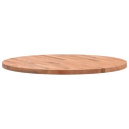 Berkfield Home Table Top Ã˜70x2.5 cm Round Solid Wood Beech in Brown - Size: 70x2.5 cm - thumbnail 5