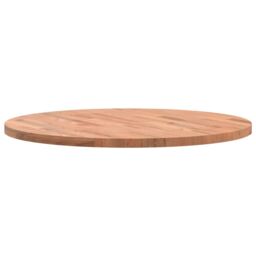 Berkfield Home Table Top Ã˜70x2.5 cm Round Solid Wood Beech in Brown - Size: 70x2.5 cm - thumbnail 6