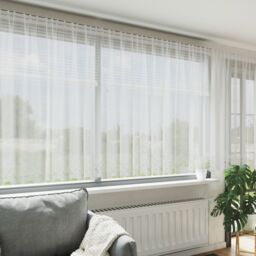 Berkfield Home Curtains with Curtains Floral White 600 x 140 cm Polyester