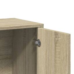 Berkfield Home Sideboards 2 pcs Sonoma Oak 60x31x70 cm Engineered Wood in Light Brown - Size: 60 x 31 x 70 cm - thumbnail 8