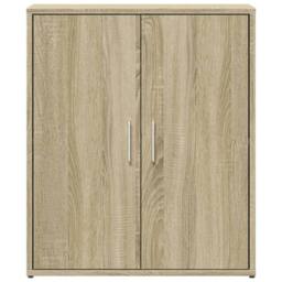 Berkfield Home Sideboards 2 pcs Sonoma Oak 60x31x70 cm Engineered Wood in Light Brown - Size: 60 x 31 x 70 cm - thumbnail 5