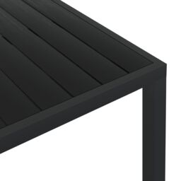 Berkfield Home Garden Table Black 185x90x74 cm Aluminium & WPC - Size: 185 x 90 x 74 cm - thumbnail 4