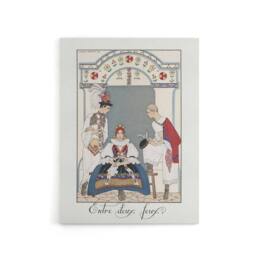 "Artery8 Between Two Flames Czech Fashion Barbier Vintage Canvas Wall Art in White - Size: W18"" x H24""" - thumbnail 1