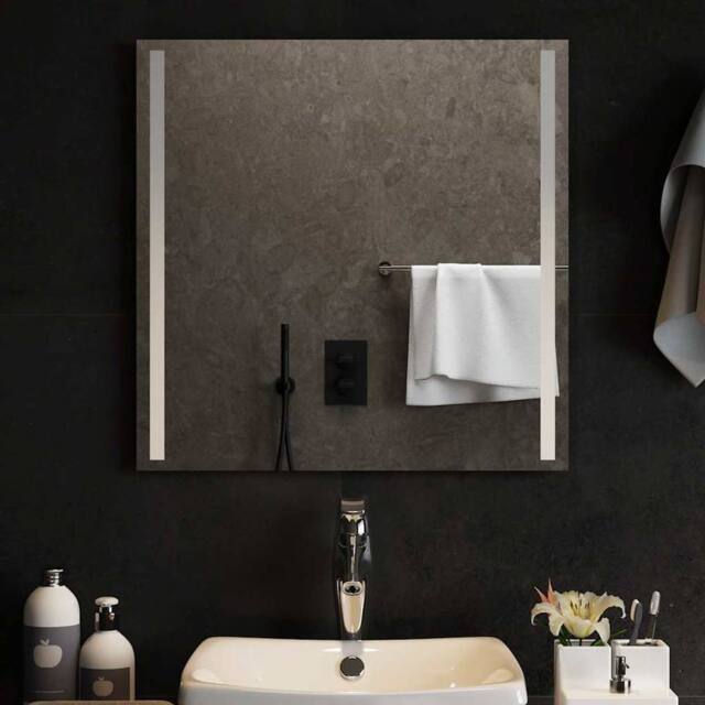 Berkfield Home LED Bathroom Mirror 60x60 cm in Clear - image 1