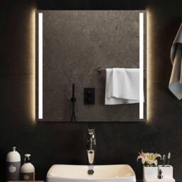 Berkfield Home LED Bathroom Mirror 60x60 cm in Clear - thumbnail 2