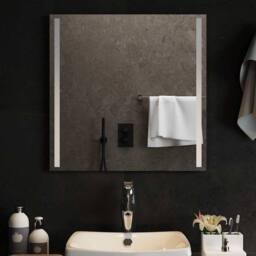 Berkfield Home LED Bathroom Mirror 60x60 cm in Clear - thumbnail 1