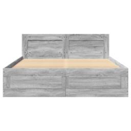 Berkfield Home Bed Frame with Headboard without Mattress Grey Sonoma 120x200 cm - Size: Small Double - thumbnail 5