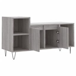 Berkfield Home TV Cabinet Grey Sonoma 100x35x55 cm Engineered Wood - Size: 100 x 35 x 55 cm - thumbnail 6