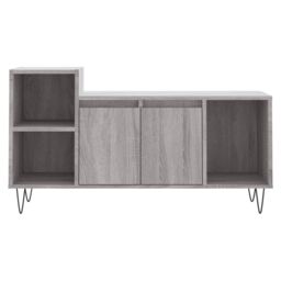 Berkfield Home TV Cabinet Grey Sonoma 100x35x55 cm Engineered Wood - Size: 100 x 35 x 55 cm - thumbnail 5