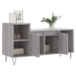 Berkfield Home TV Cabinet Grey Sonoma 100x35x55 cm Engineered Wood - Size: 100 x 35 x 55 cm - thumbnail 4