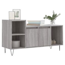 Berkfield Home TV Cabinet Grey Sonoma 100x35x55 cm Engineered Wood - Size: 100 x 35 x 55 cm - thumbnail 3