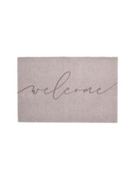 Artsy Mats Taupe Welcome Indoor Washable Doormat 60x40cm - Size: 40 cm x 60 cm - thumbnail 3