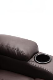 More4Homes Caesar Bonded Leather Recliner Rocking Swivel Heat & Massage Chair in Brown - thumbnail 4