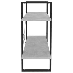 Berkfield Home 2-Tier Book Cabinet Concrete Grey 100x30x70 cm Engineered Wood - Size: 100 x 30 x 70 cm - thumbnail 6