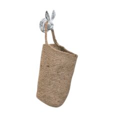 Melody Maison Jute Hanging Basket 40cm X 28cm in Light Brown - Size: 40 cm X 28 cm - thumbnail 1
