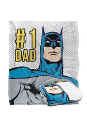 Batman Blanket, 152x127 cm No.1 Dad Silky Touch Super Soft Throw Blanket in White - thumbnail 2