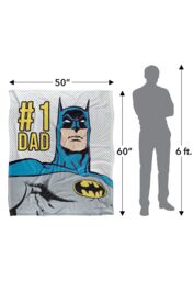 Batman Blanket, 152x127 cm No.1 Dad Silky Touch Super Soft Throw Blanket in White - thumbnail 5