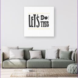 Warren Reed - Designer Let'S Do This Canvas in Black - Size: w10 inch x h10 inch - thumbnail 4