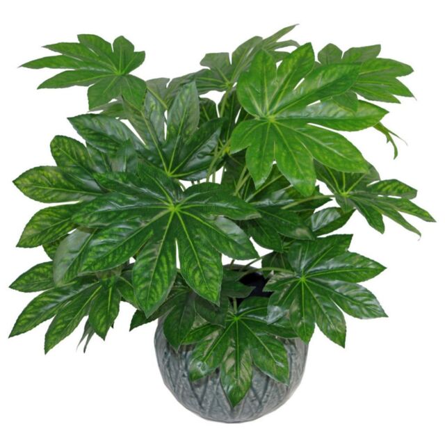 Leaf Artificial Foliage Plant Pot Aralia 60cm Plants in Green - image 1