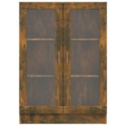 Berkfield Home Vitrine Cabinet Smoked Oak 82.5x30.5x115 cm Engineered Wood in Brown - thumbnail 6