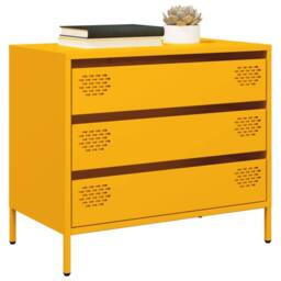 Berkfield Home Sideboard¬†Mustard Yellow 68x39x58.5 cm Cold-rolled Steel - thumbnail 2