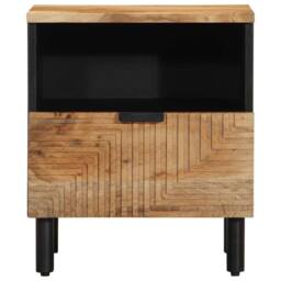 Berkfield Home Bedside Cabinet 40x33x46 cm Solid Wood Acacia in Brown - Size: 40 x 33 x 46 cm - thumbnail 3