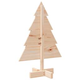 Berkfield Home Wooden Christmas Tree for Decoration 70 cm Solid Wood in Light Tan - thumbnail 5