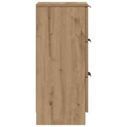 Berkfield Home Sideboards 2 pcs Artisan Oak 30x30x70 cm Engineered Wood in Brown - Size: 30 x 30 x 70 cm - thumbnail 7